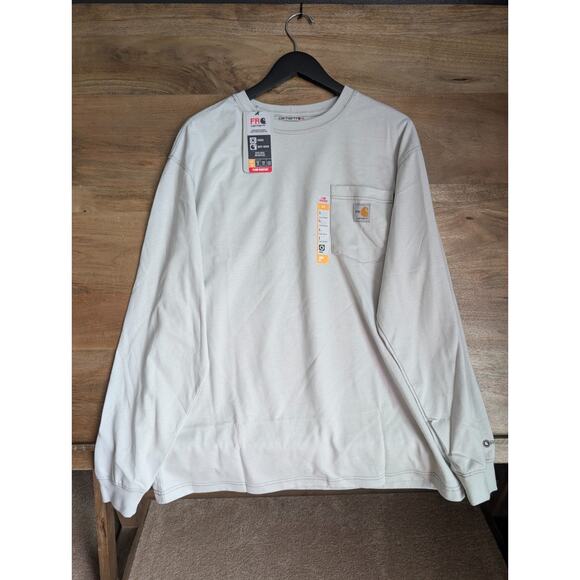 Carhartt Force Tee Shirt Mens L Gray Pocket Loose Flame-Resistant Midweight NWT - Picture 1 of 5
